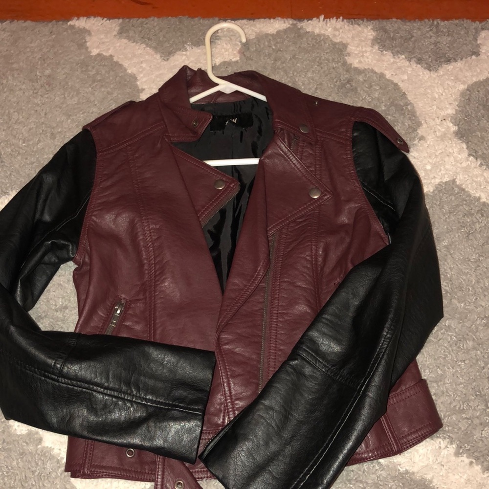 H&M two toned faux leather jacket
